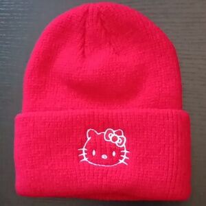 NEW Sanrio's Embroidered Thick Hello Kitty Knit Beanie